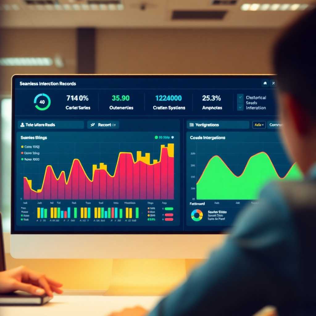 Dashboard showing seamless interaction records and CRM integration