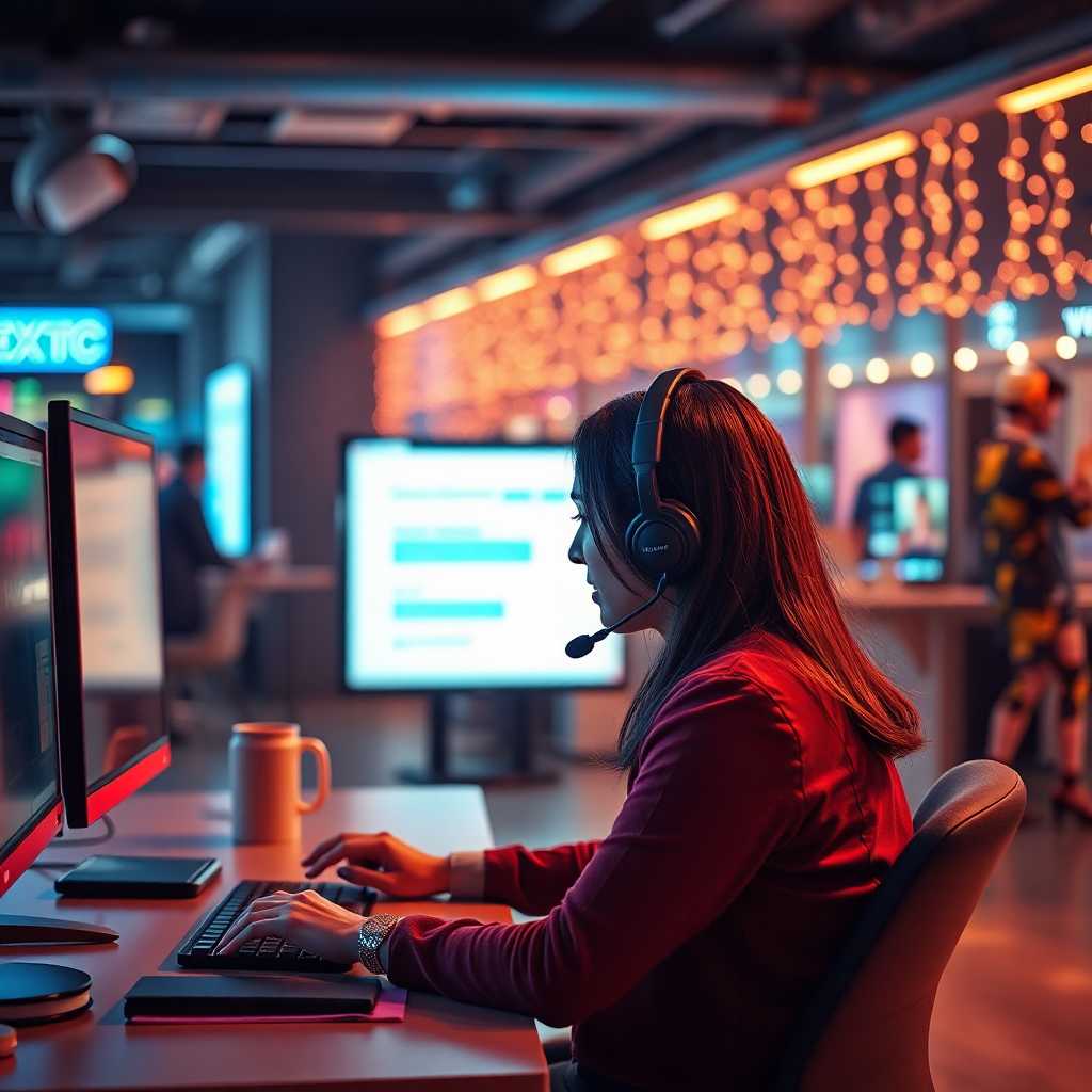 Staff member managing communication via TextSupport desktop portal