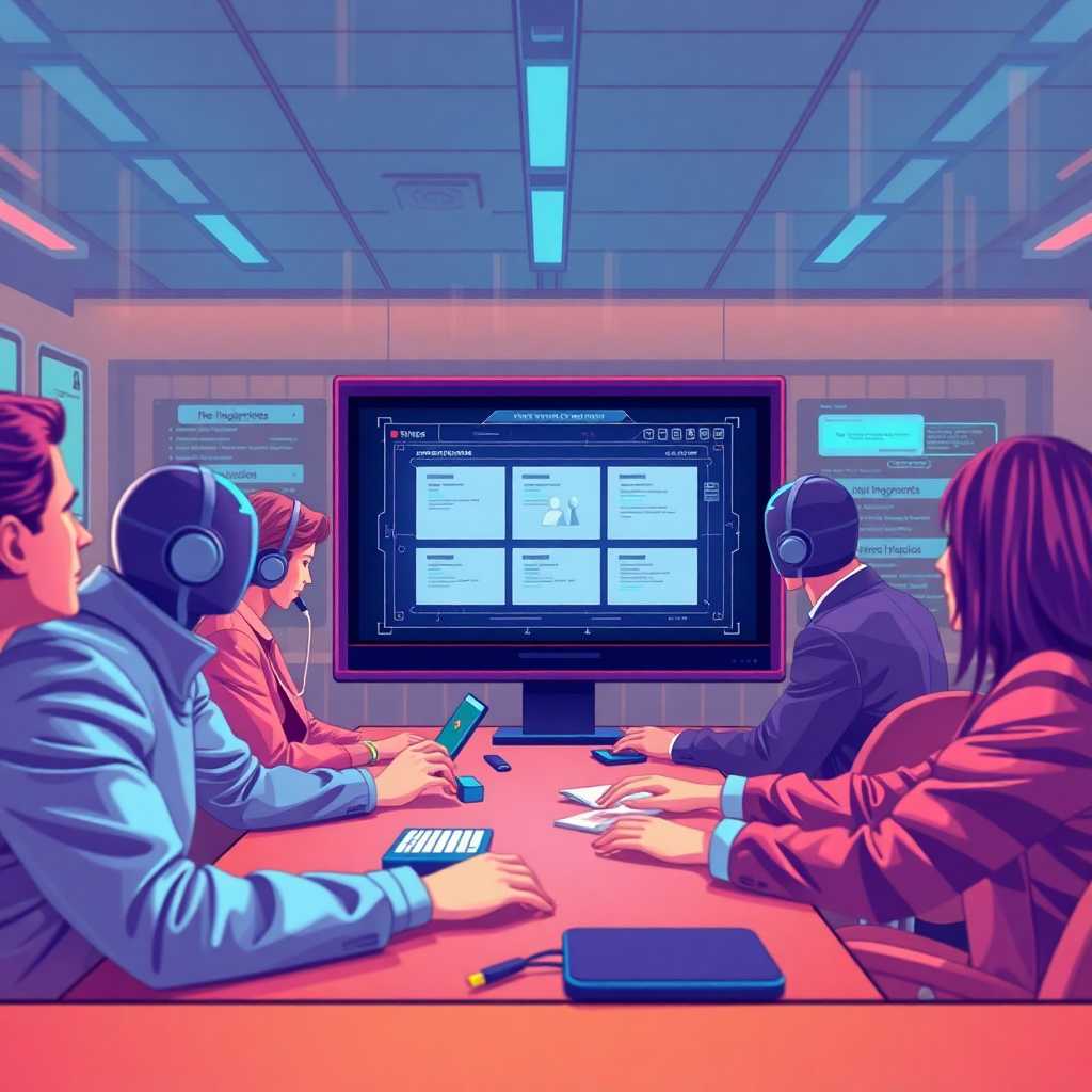 Illustration of a digital interface handling multiple inquiries
