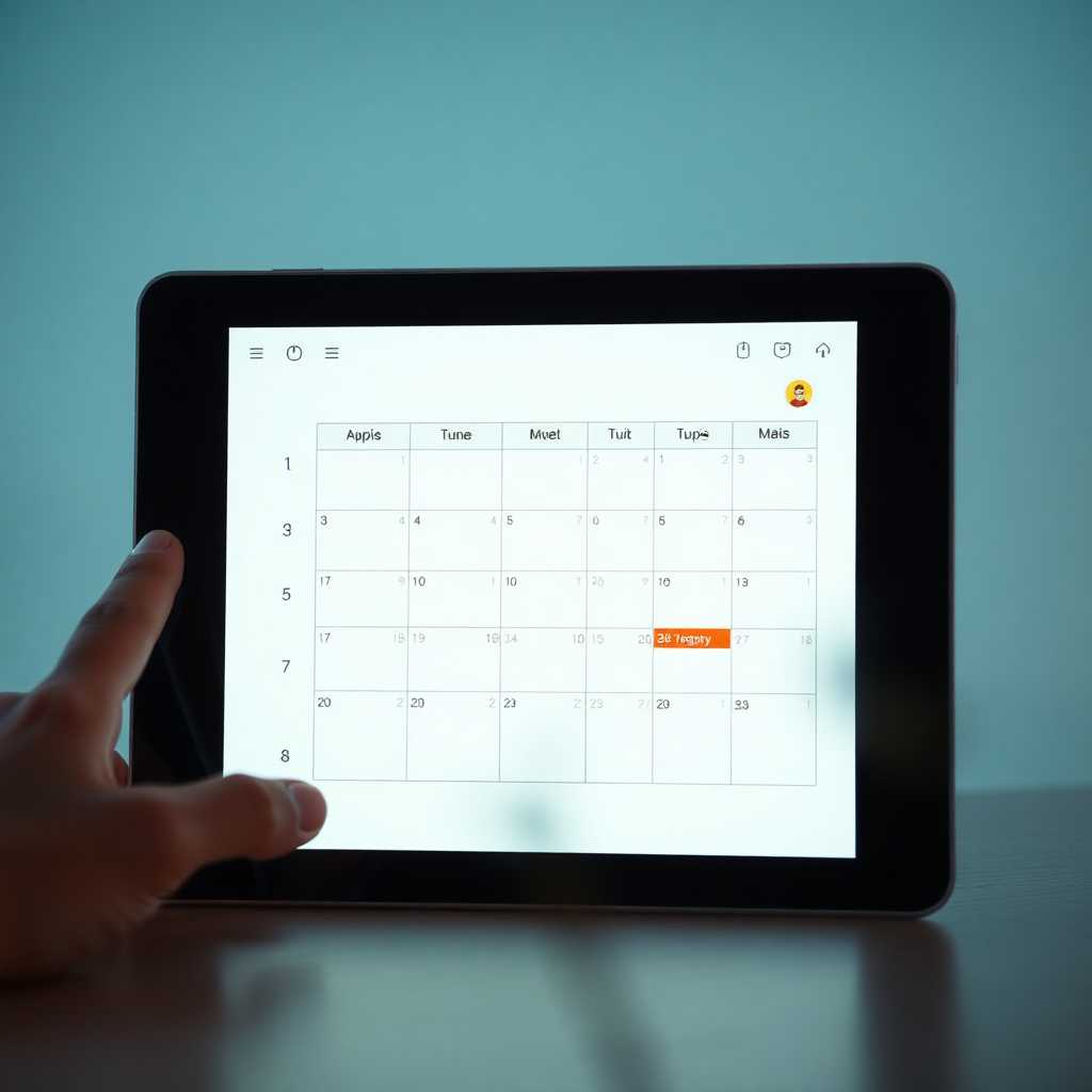 A digital calendar syncing appointments efficiently across devices