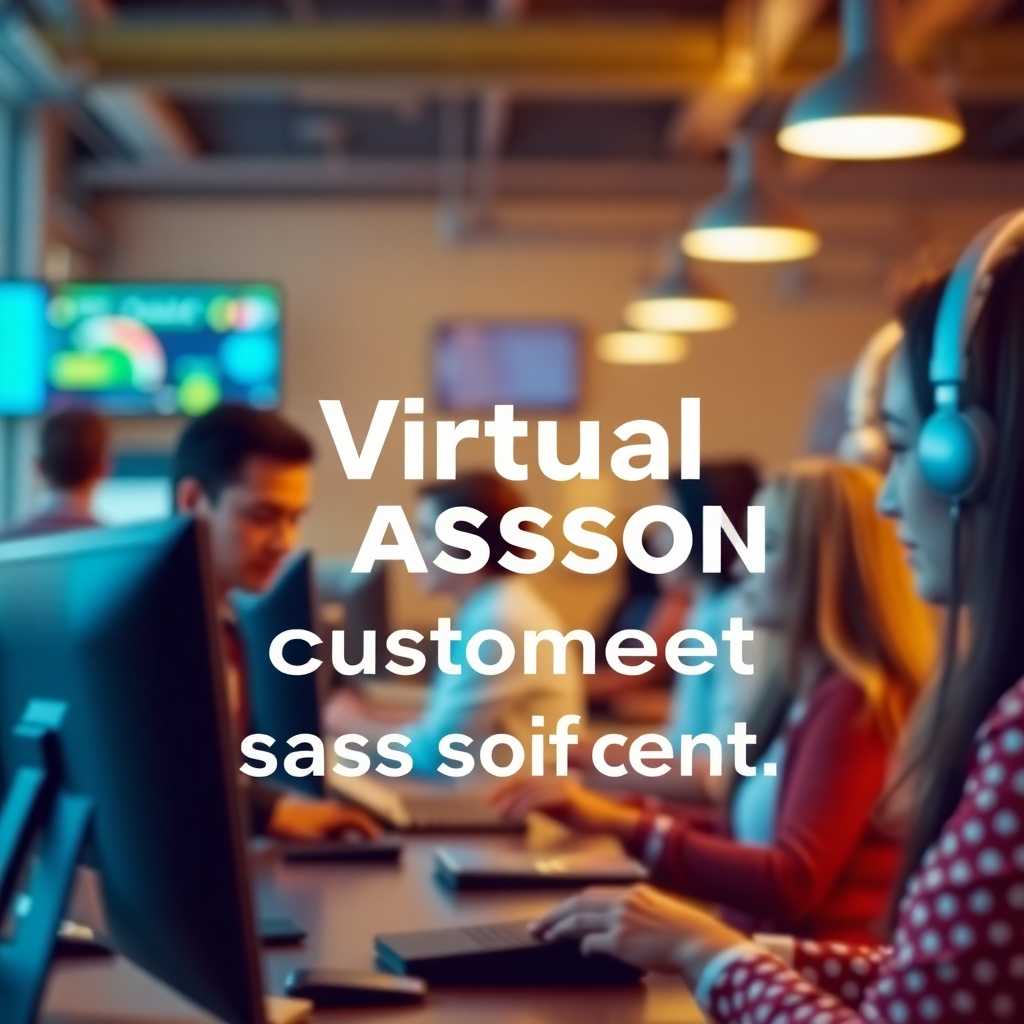 Virtual assistant graphic emphasizing customer satisfaction