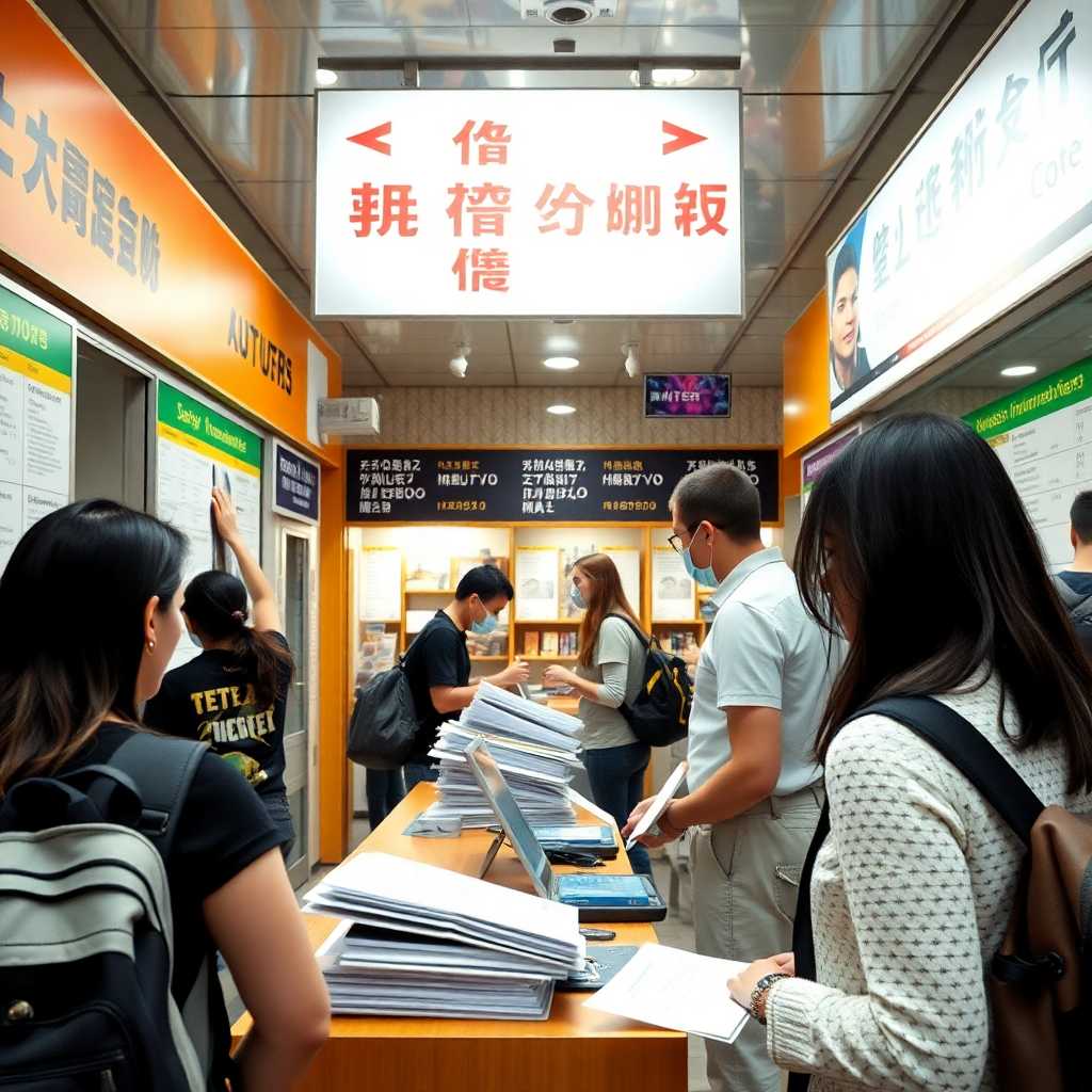 A busy Tourist Information Center handling multiple text inquiries