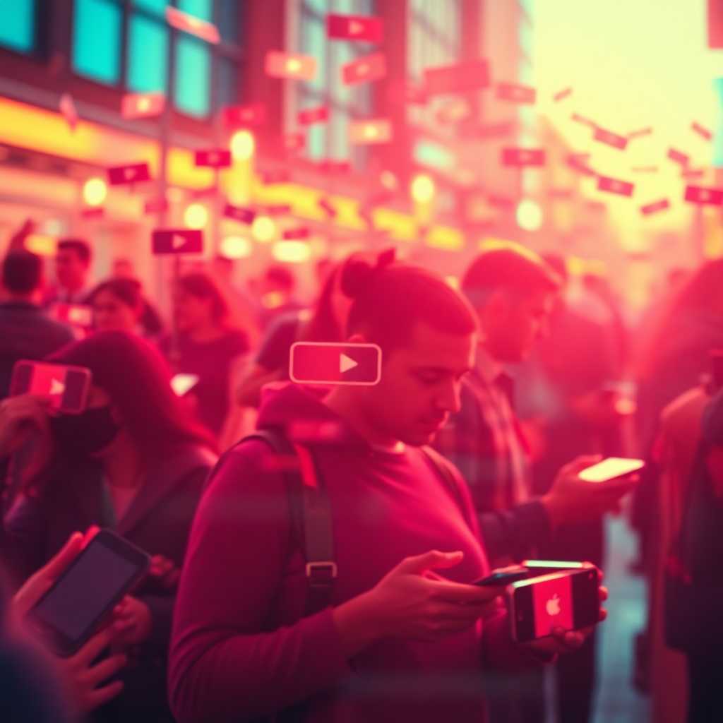 A photorealistic illustration of an influx of incoming texts