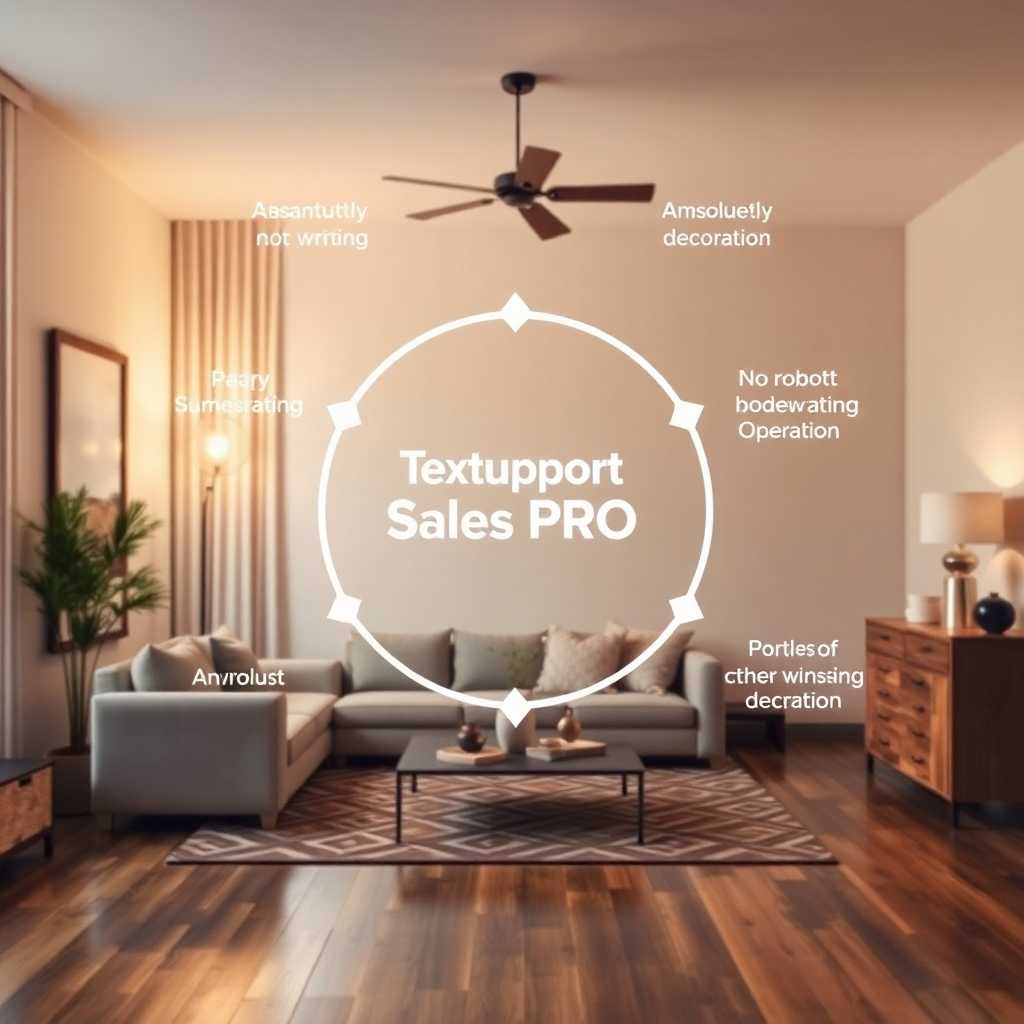 Diagram showing the integration of TextSupport Sales PRO within an interior decorating operation