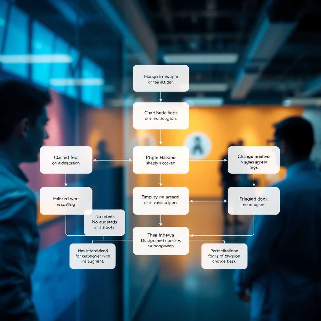 A flow chart demonstrating improved workflow within an agency.