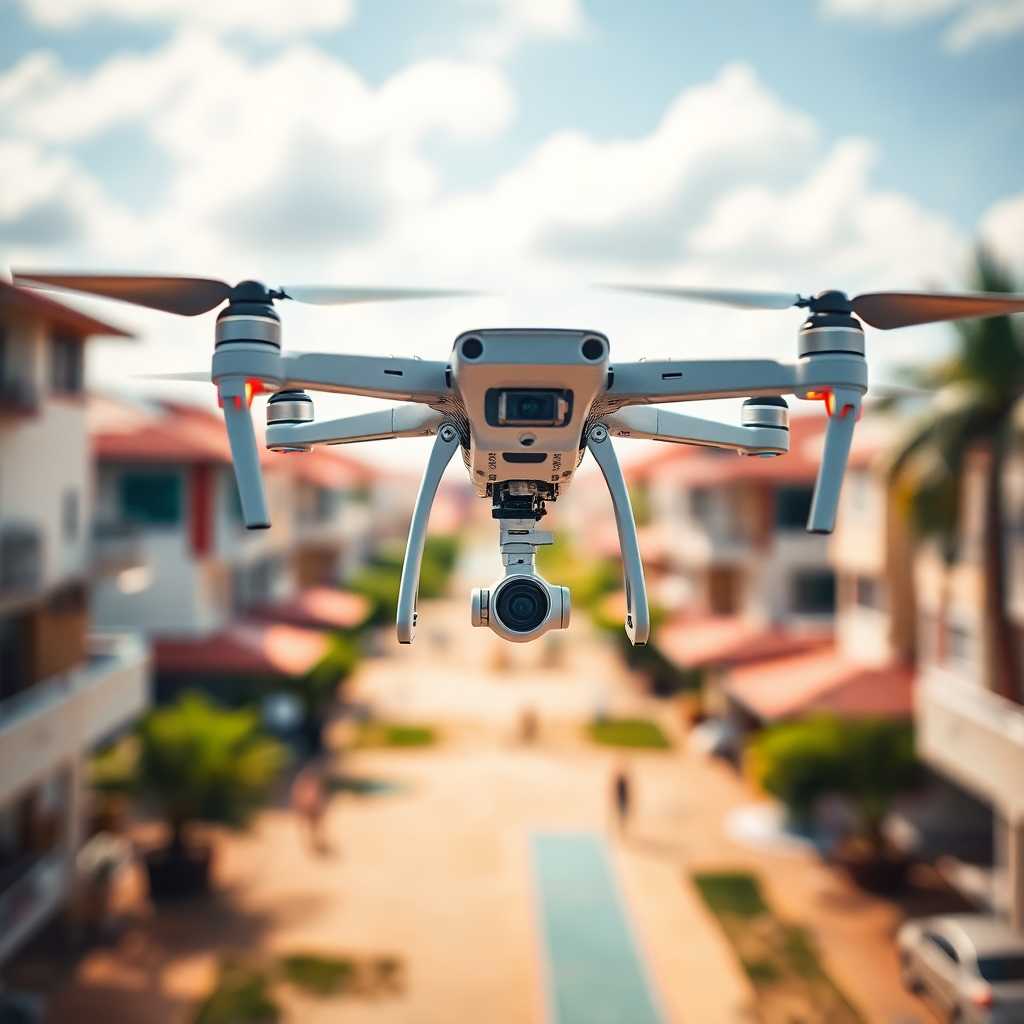 A drone innovatively branded with business contact details