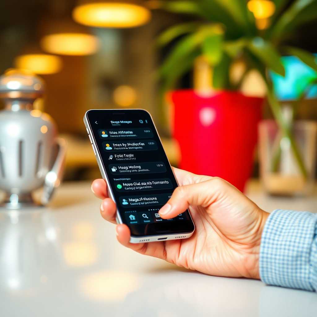 Incoming message notifications overtaking a business smartphone