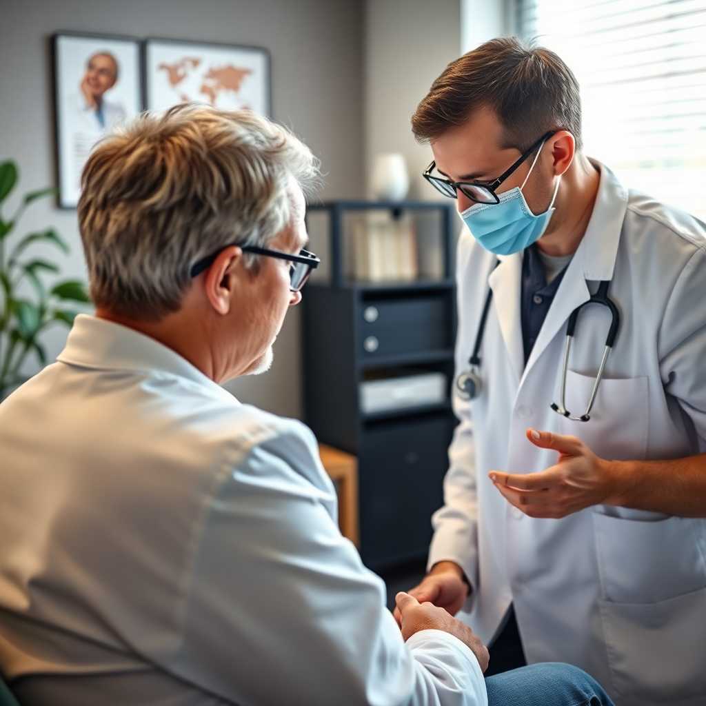 Chiropractor discussing treatment plans with a patient