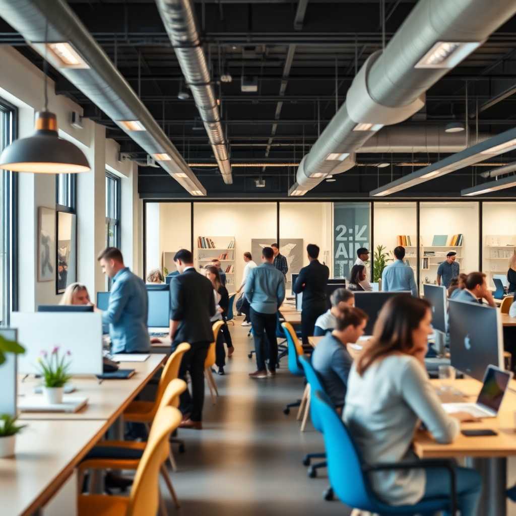 A busy interior design office buzzing with client queries