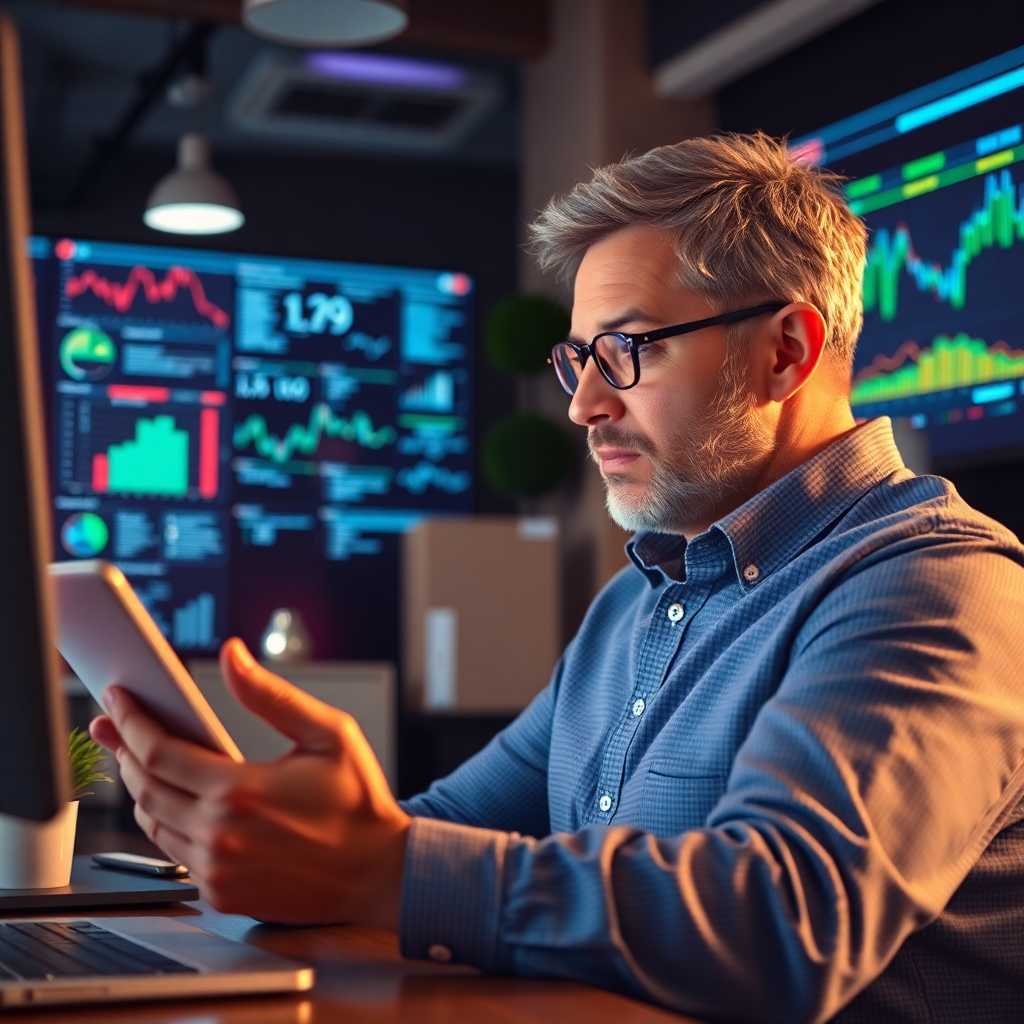 Owner reviewing CRM with automation data