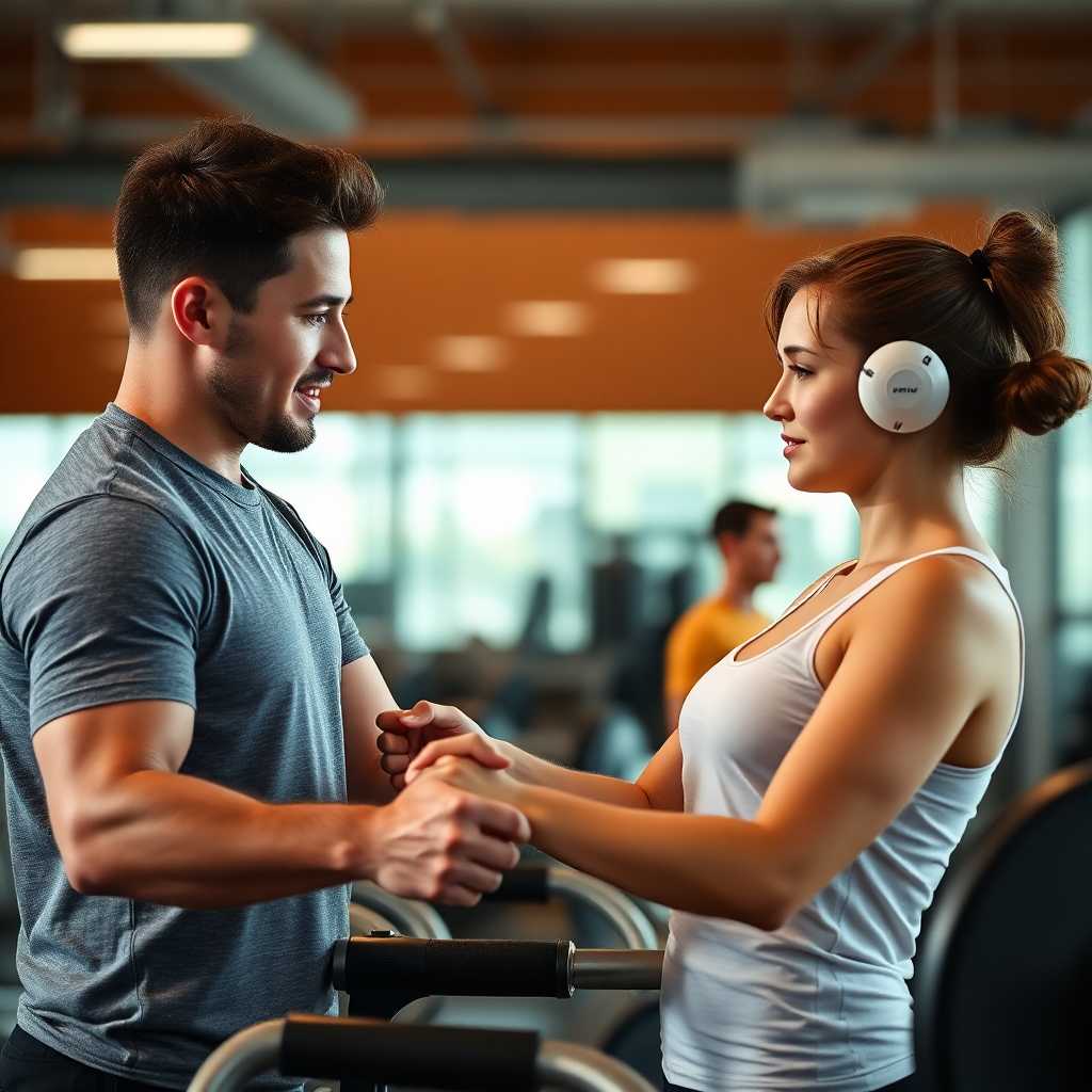 Personal trainer assisting clients seamlessly thanks to automation