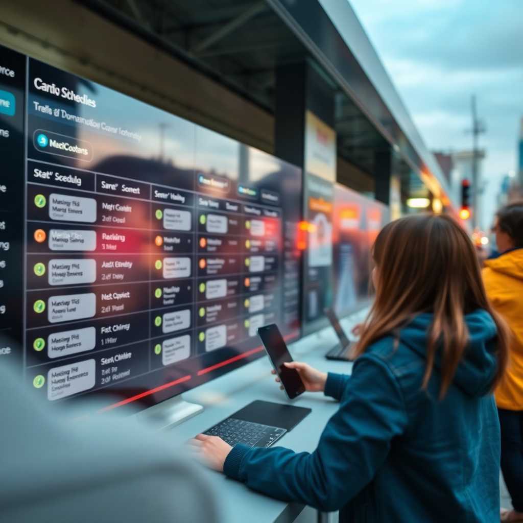 An intuitive dashboard showing message scheduling and rerouting capabilities