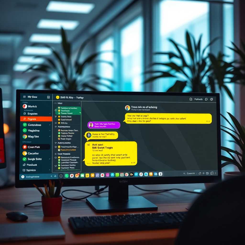User-friendly desktop dashboard showcasing SMS flow