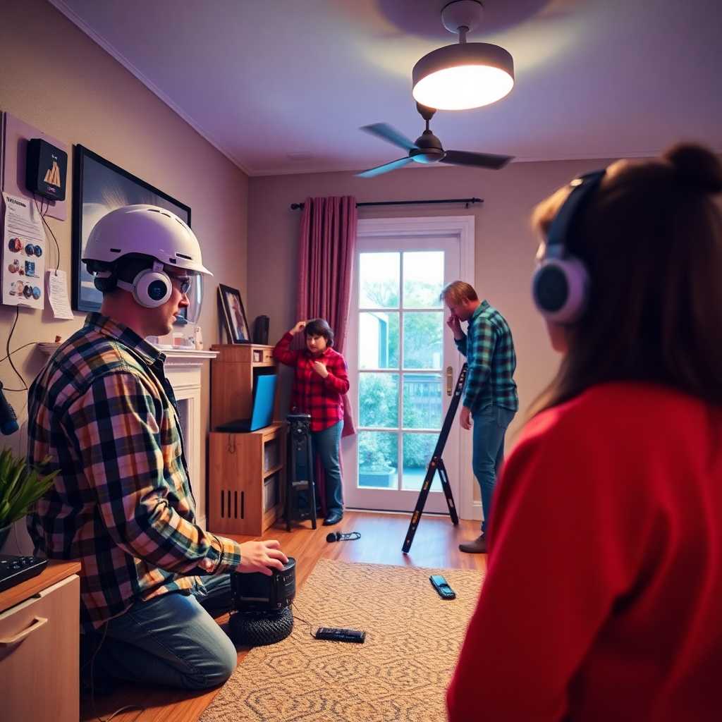 Smart Home Installation in progress with tech equipment