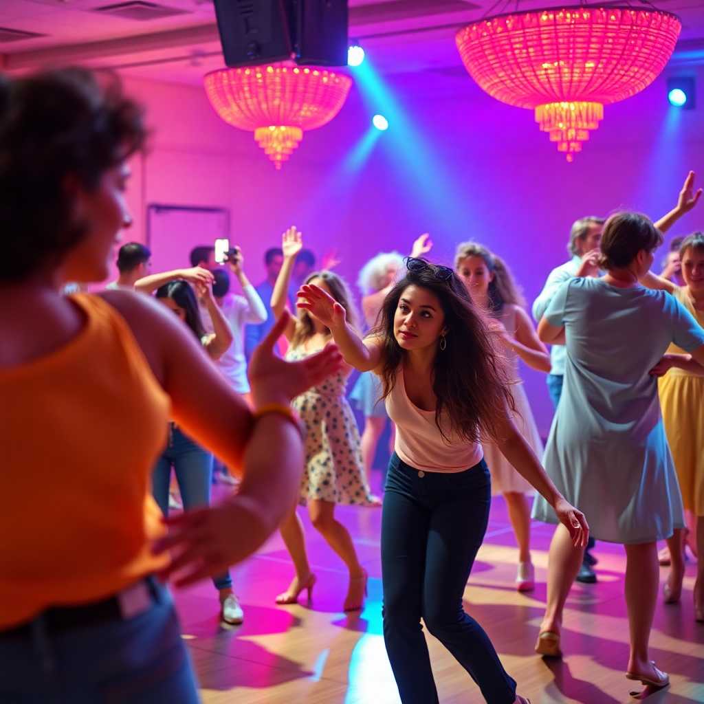Dance enthusiasts engaging with SMS