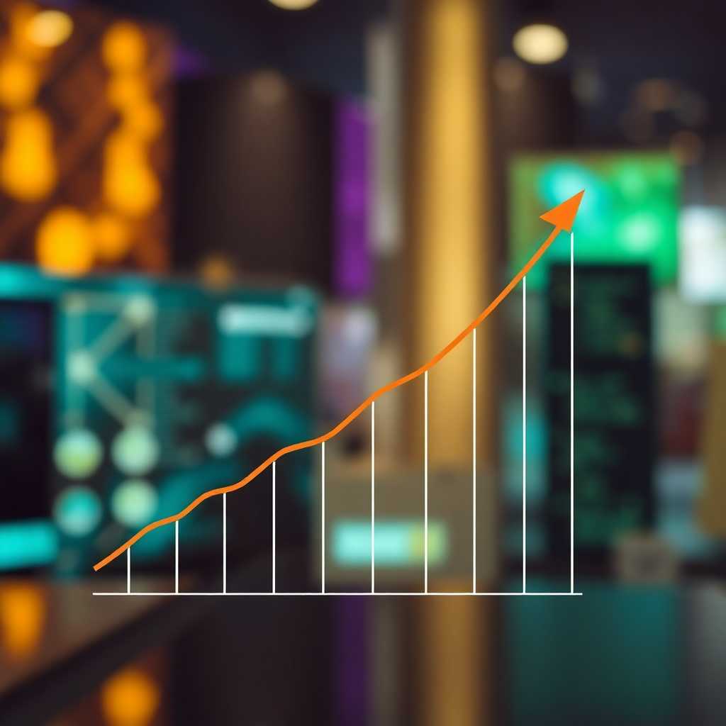 Graph showing increased business efficiency with TextSupport Sales PRO