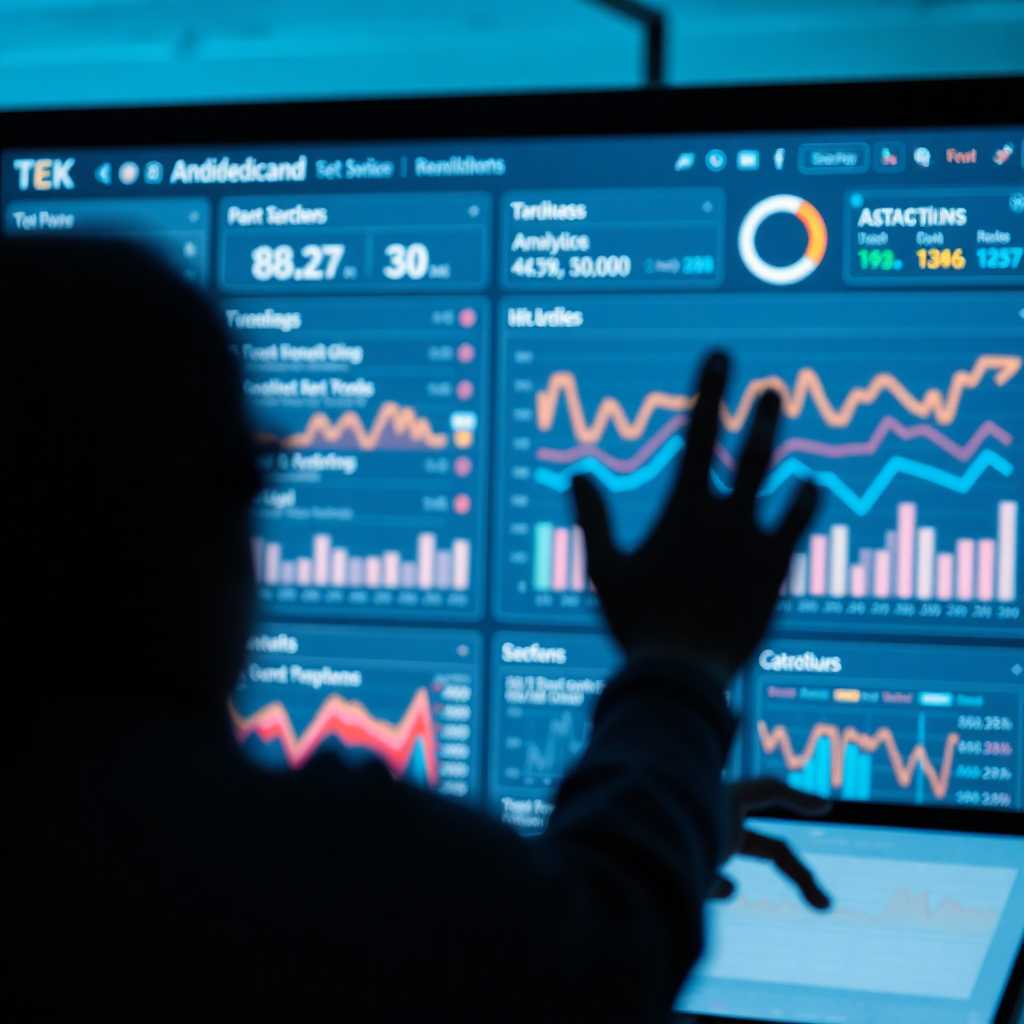 Smart dashboard showing automated text interactions and analytics