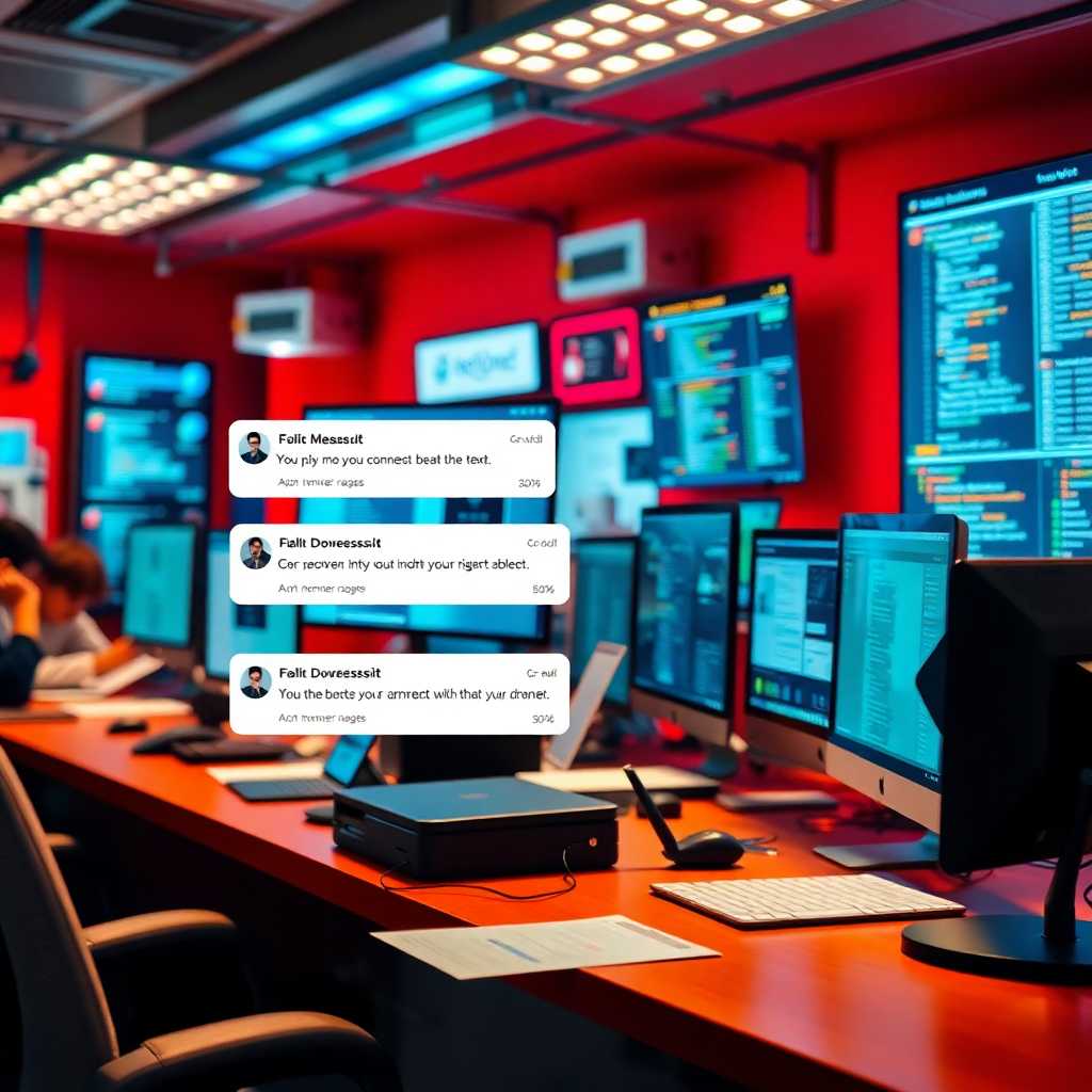 A busy desk with multiple message alerts indicating the influx of communication requests.