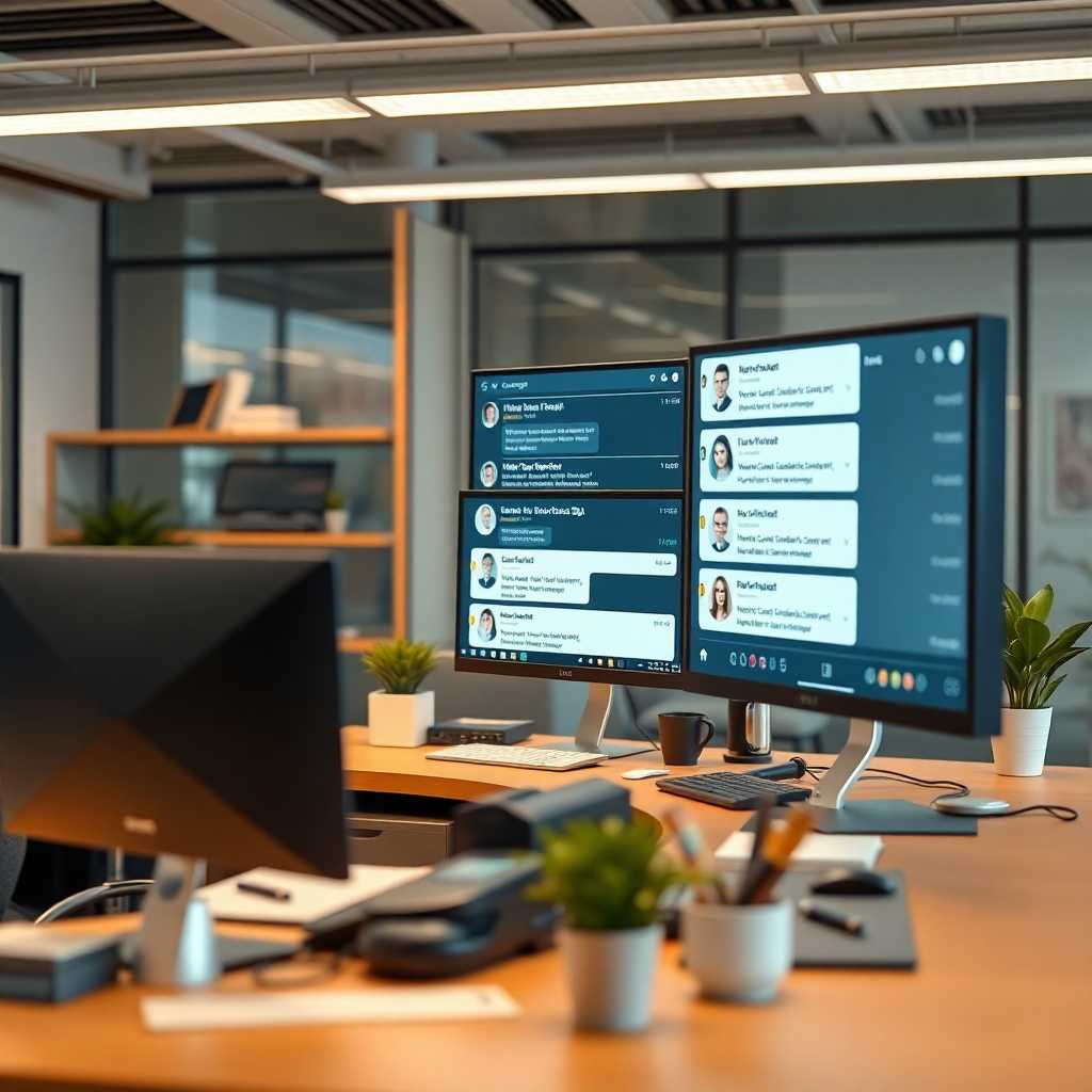 A sleek, organized workstation displaying customer conversations.