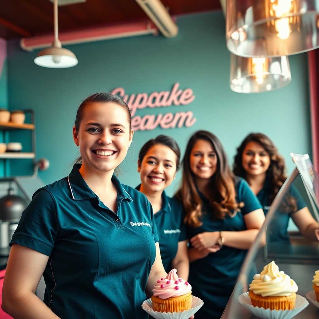 Smiling team members at Cupcake Heaven
