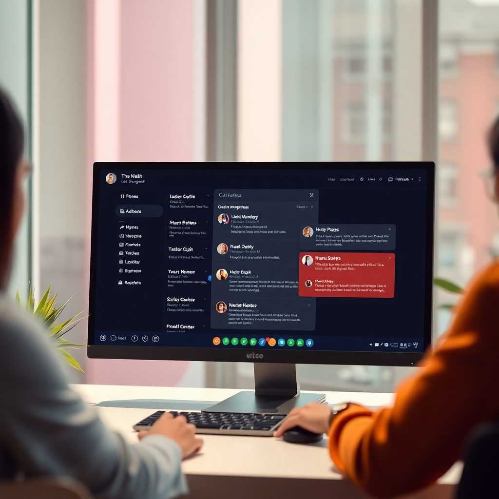 A sleek desktop portal showing real-time message responses