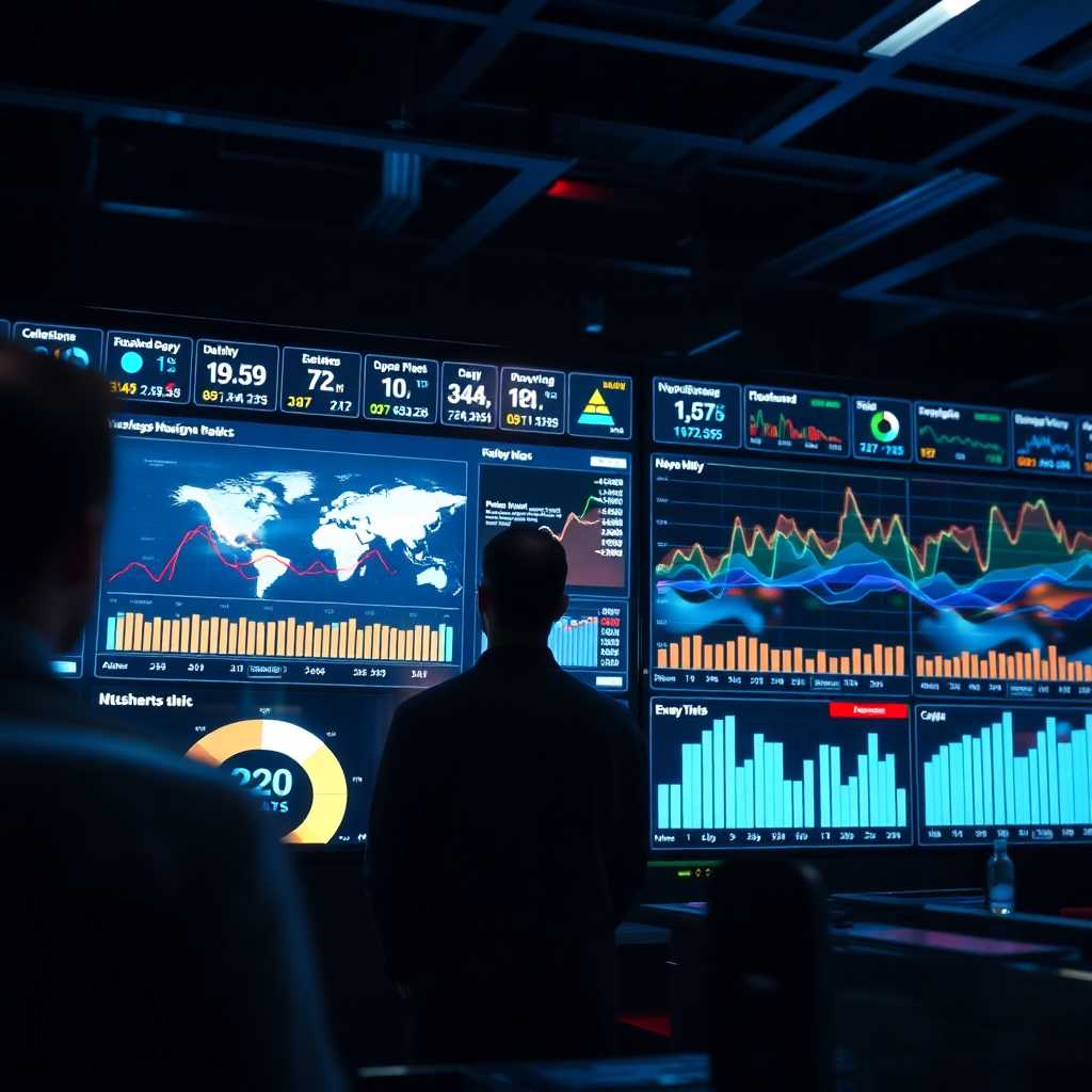 Digital dashboard illustrating real-time data tracking