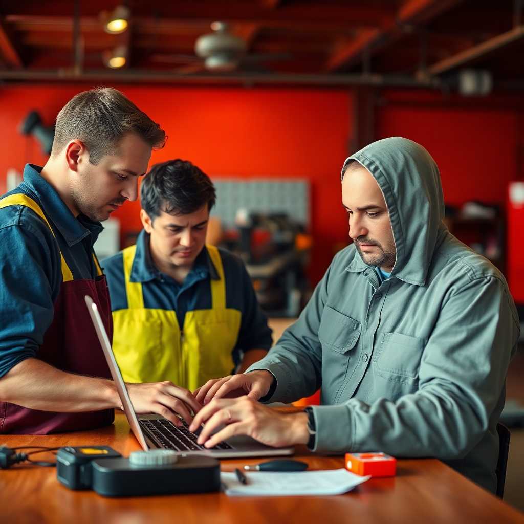 Detailers organizing their schedule on a laptop