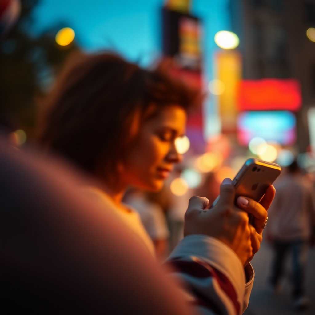Example of a text message interaction on a phone screen