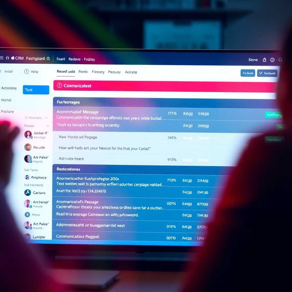 Screenshot of a CRM dashboard showing integrated communication logs with text messages