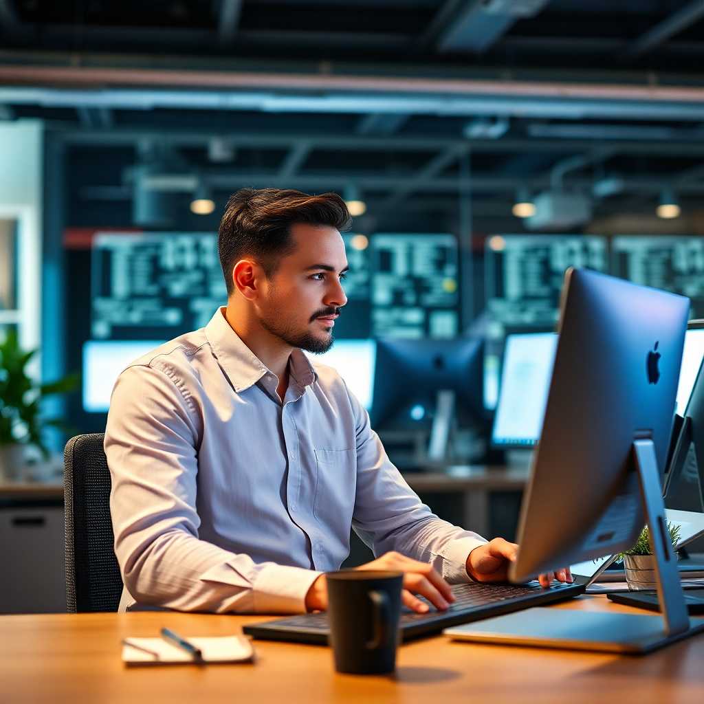 Business owner using a desktop portal
