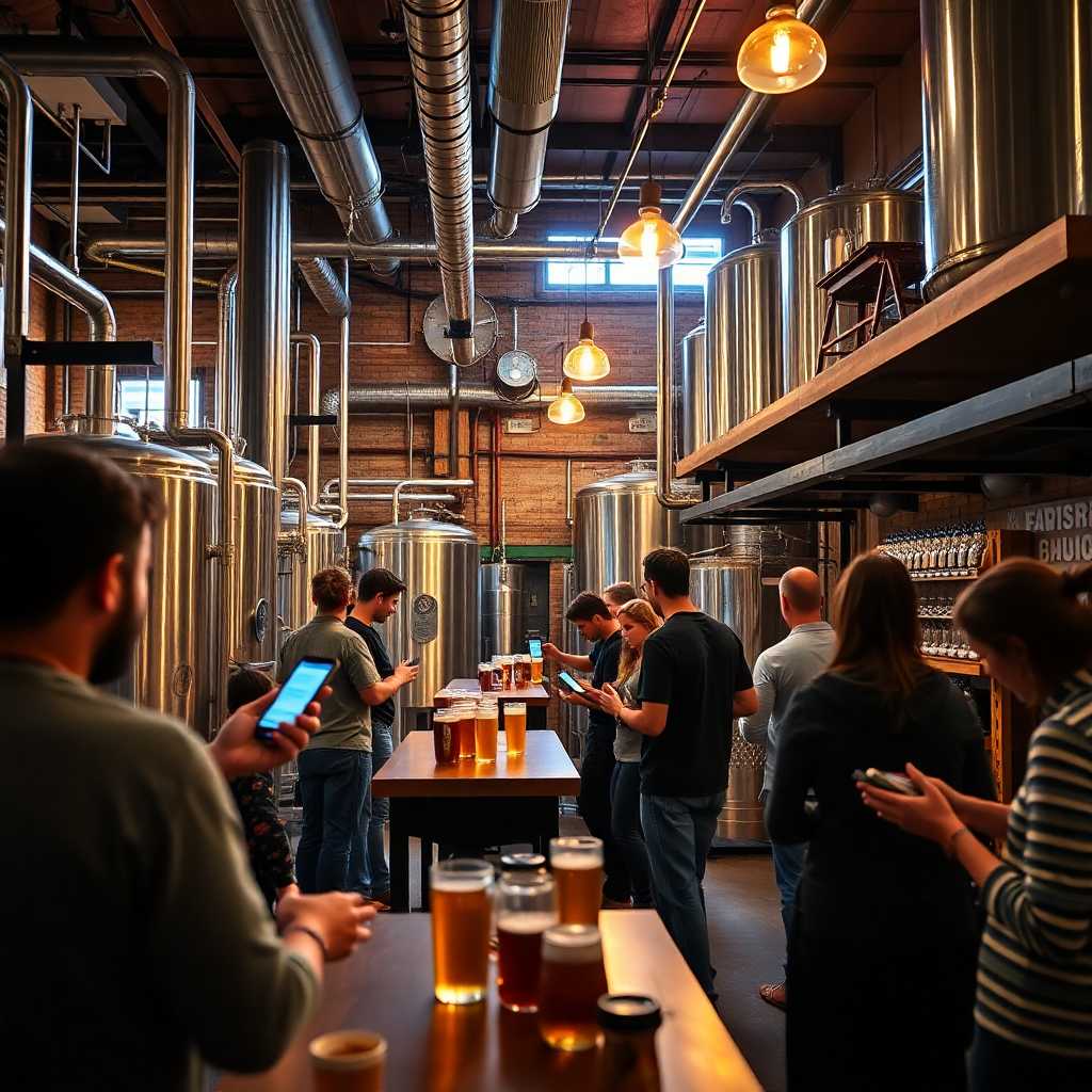Craft Brewery busy with incoming customer texts