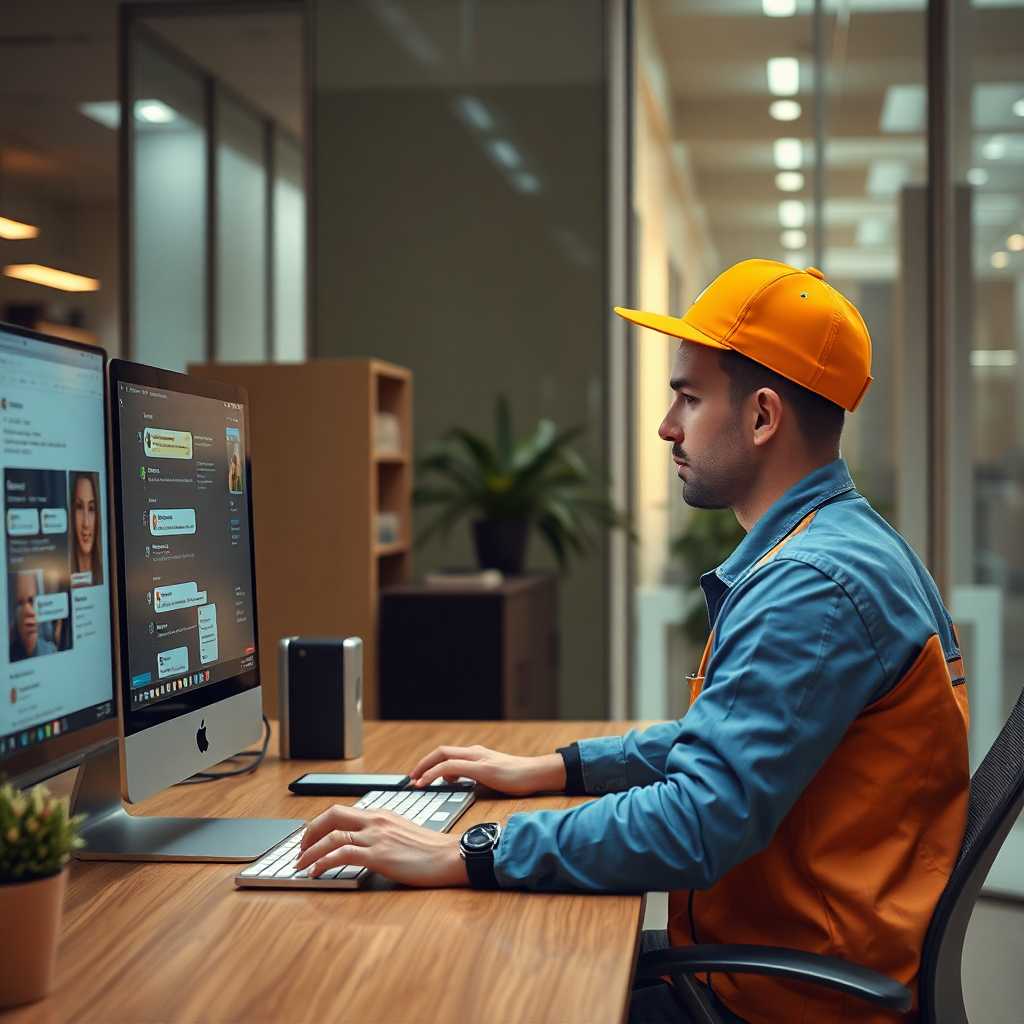 Courier managing texts from a desktop portal