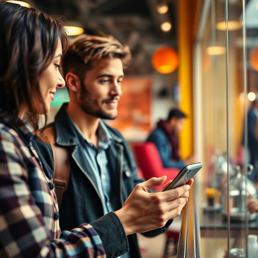 Customer using a smartphone for SMS appointment scheduling