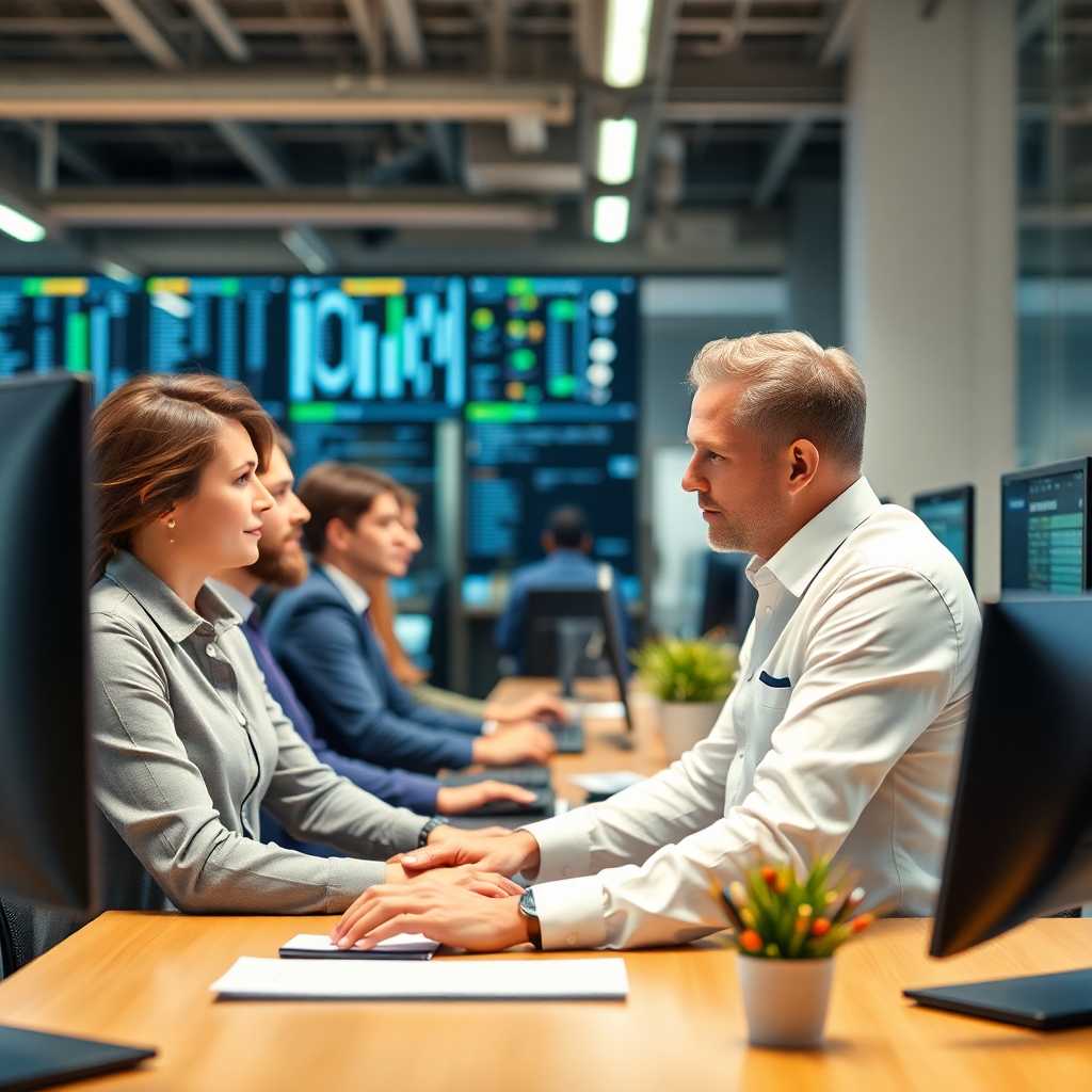 A business owner seamlessly switching employees on the system