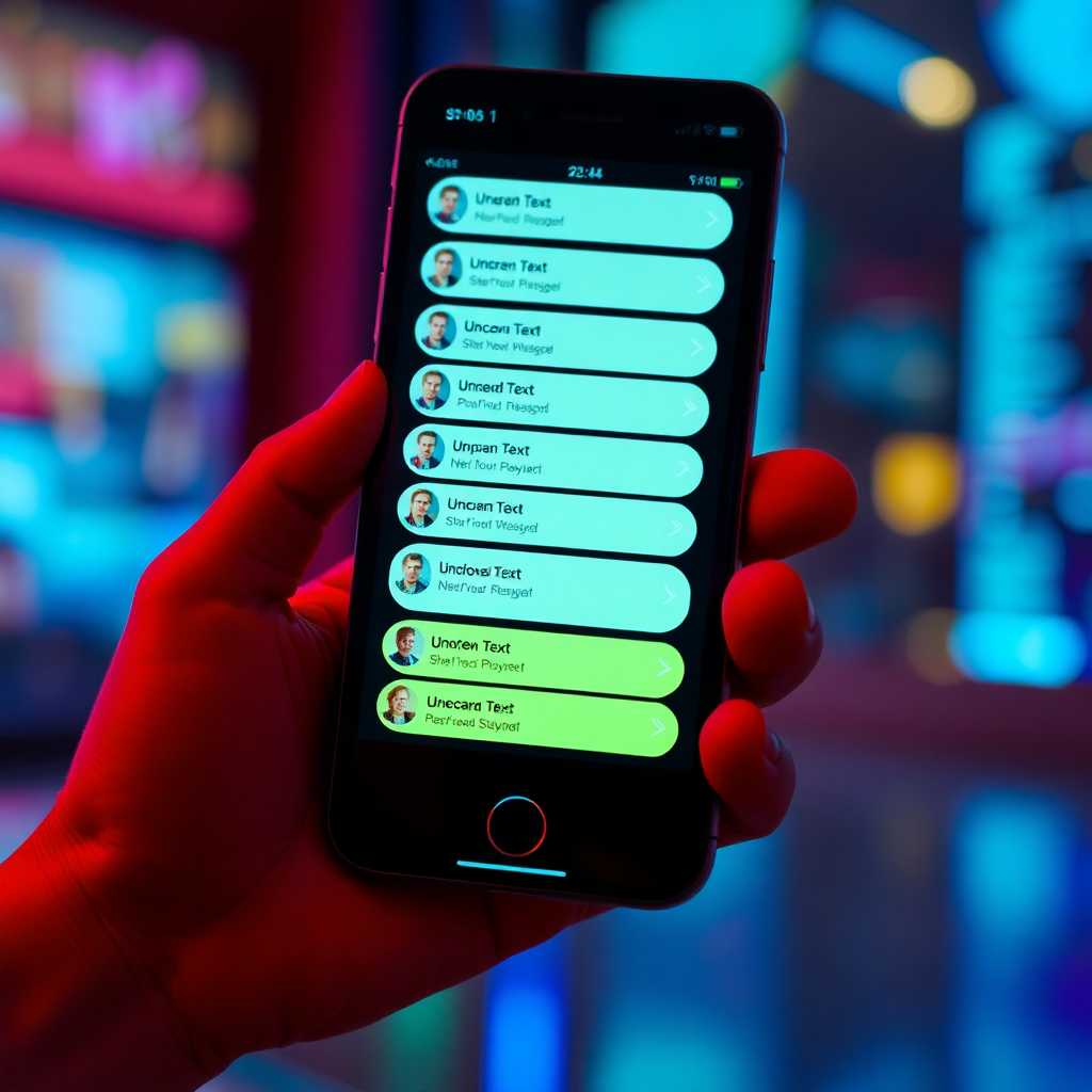 Example of a phone with multiple unread messages.