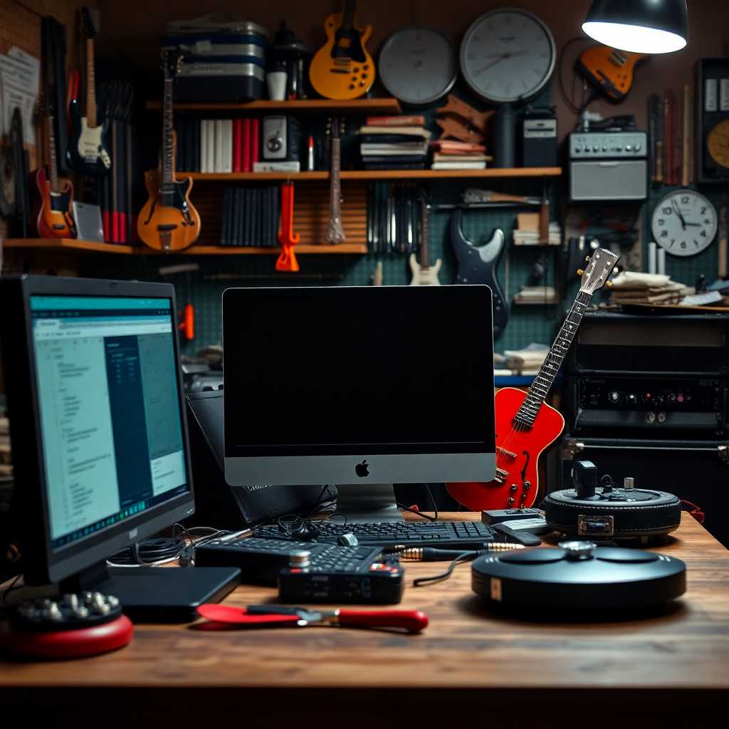 Instrument repair shop desktop with TextSupport Sales PRO portal