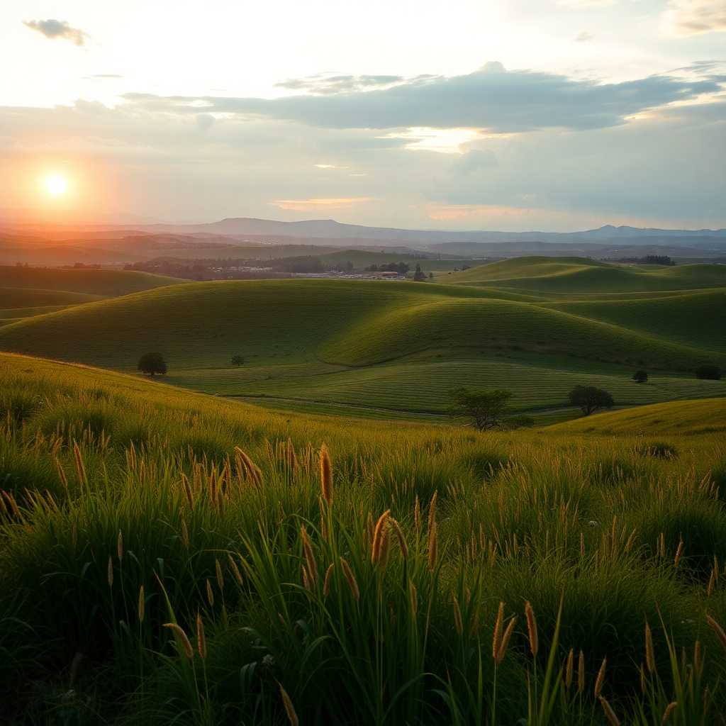 Beautifully lit landscape at dusk, showcasing a successful project