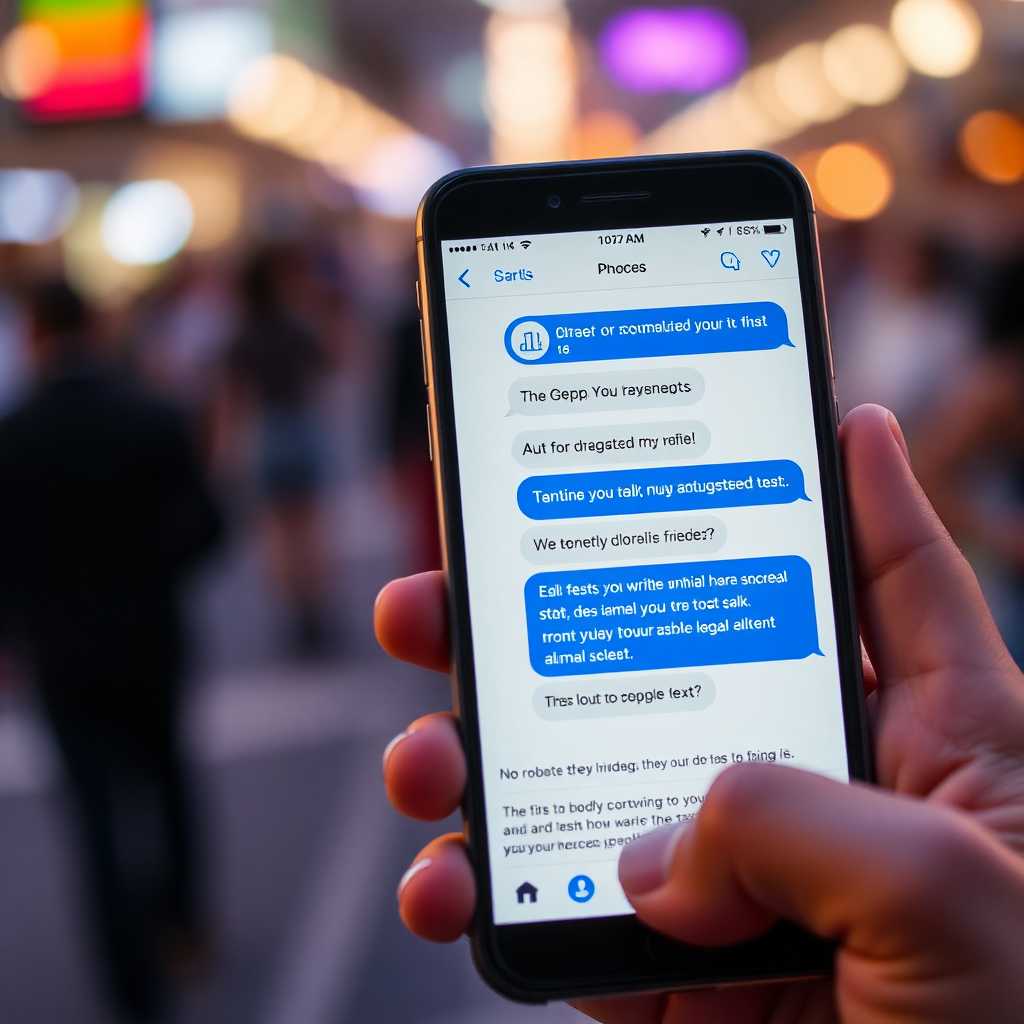 A smartphone showing an automated text conversation using TextSupport Sales PRO.