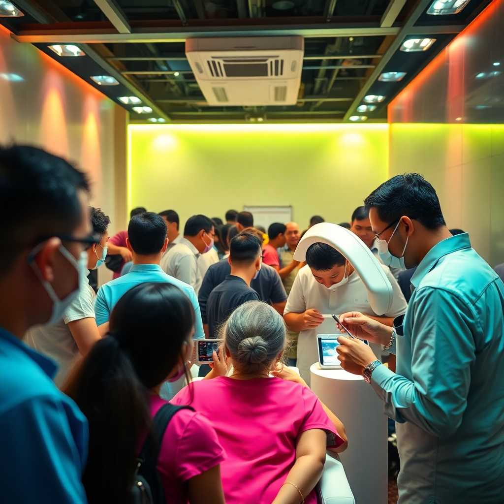 Laser Hair Removal Clinic reception bustling with activity