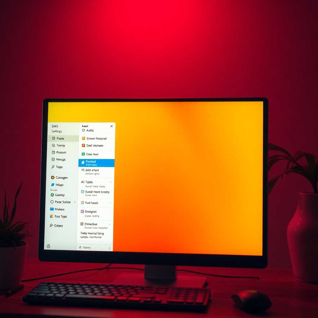 A user-friendly desktop interface showing SMS text history and settings.