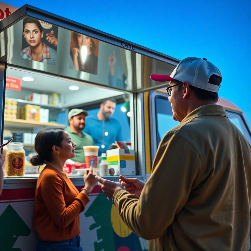 Customer engaged with TextSupport Sales PRO at their favorite food truck