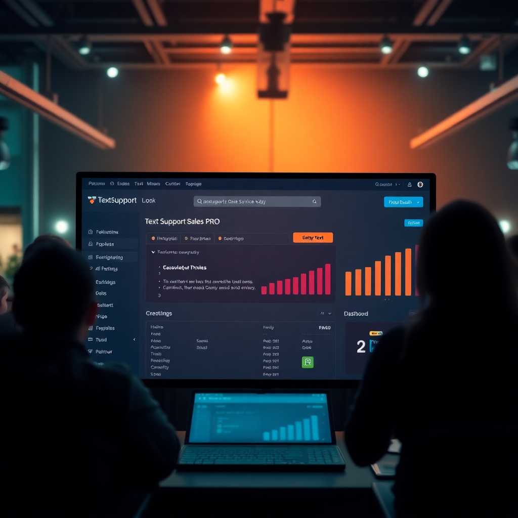 Screenshot of the TextSupport Sales PRO dashboard. Engage with us for seamless service today!