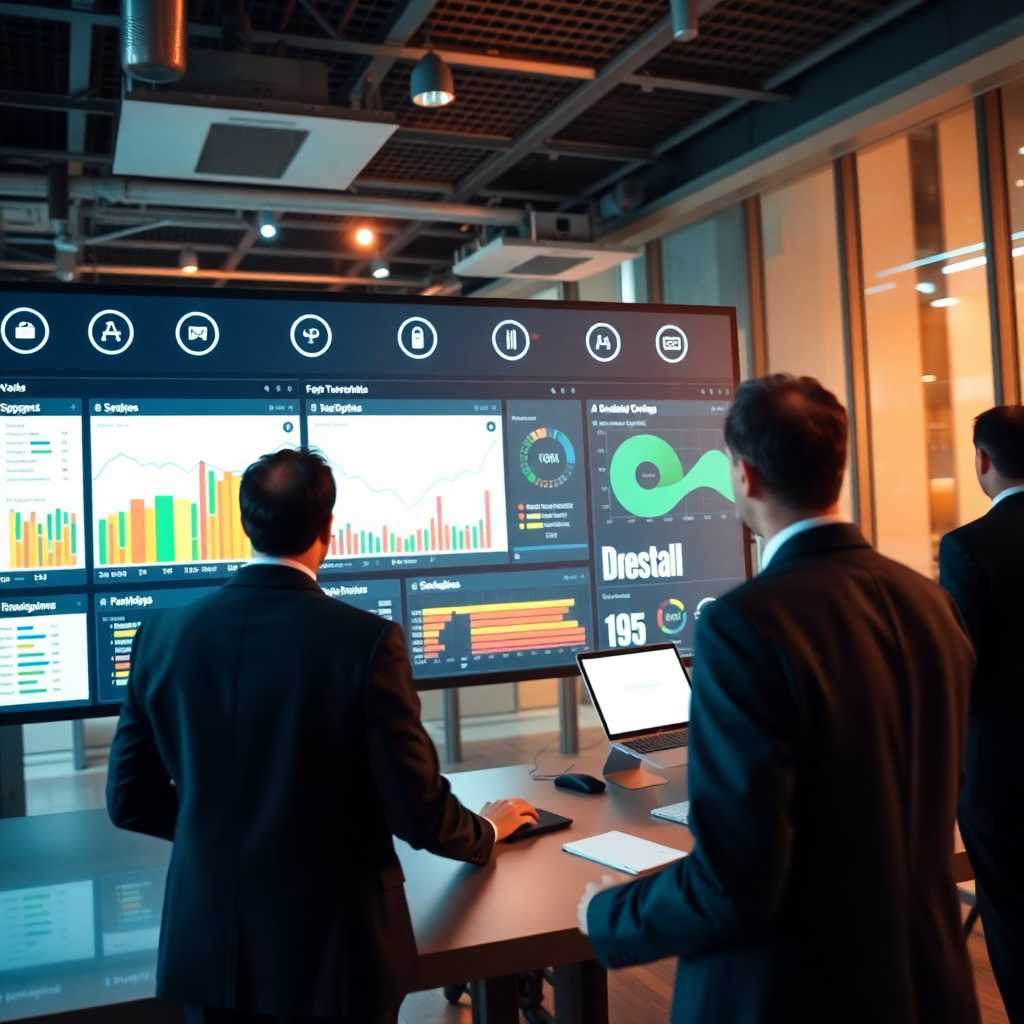 Professional business dashboard showing an integrated communications portal