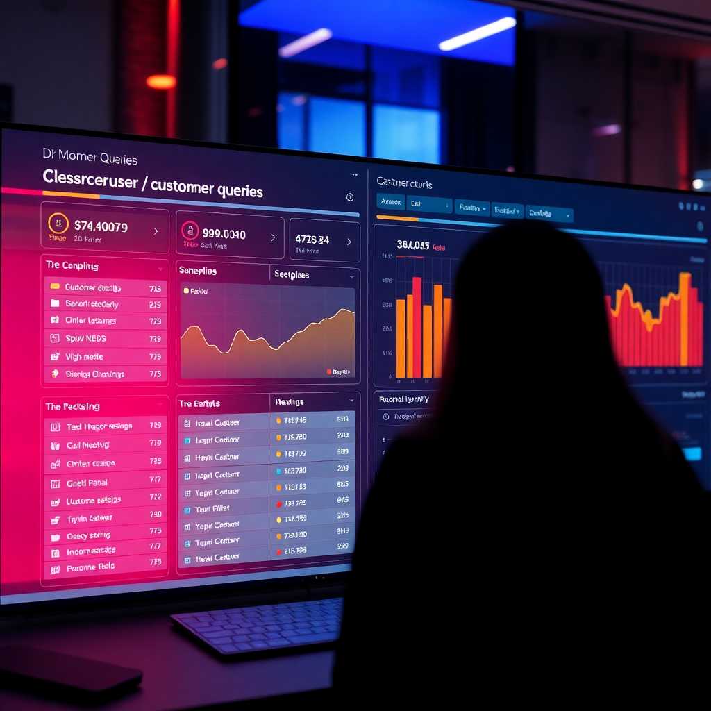 A digital dashboard illustrating organized customer queries