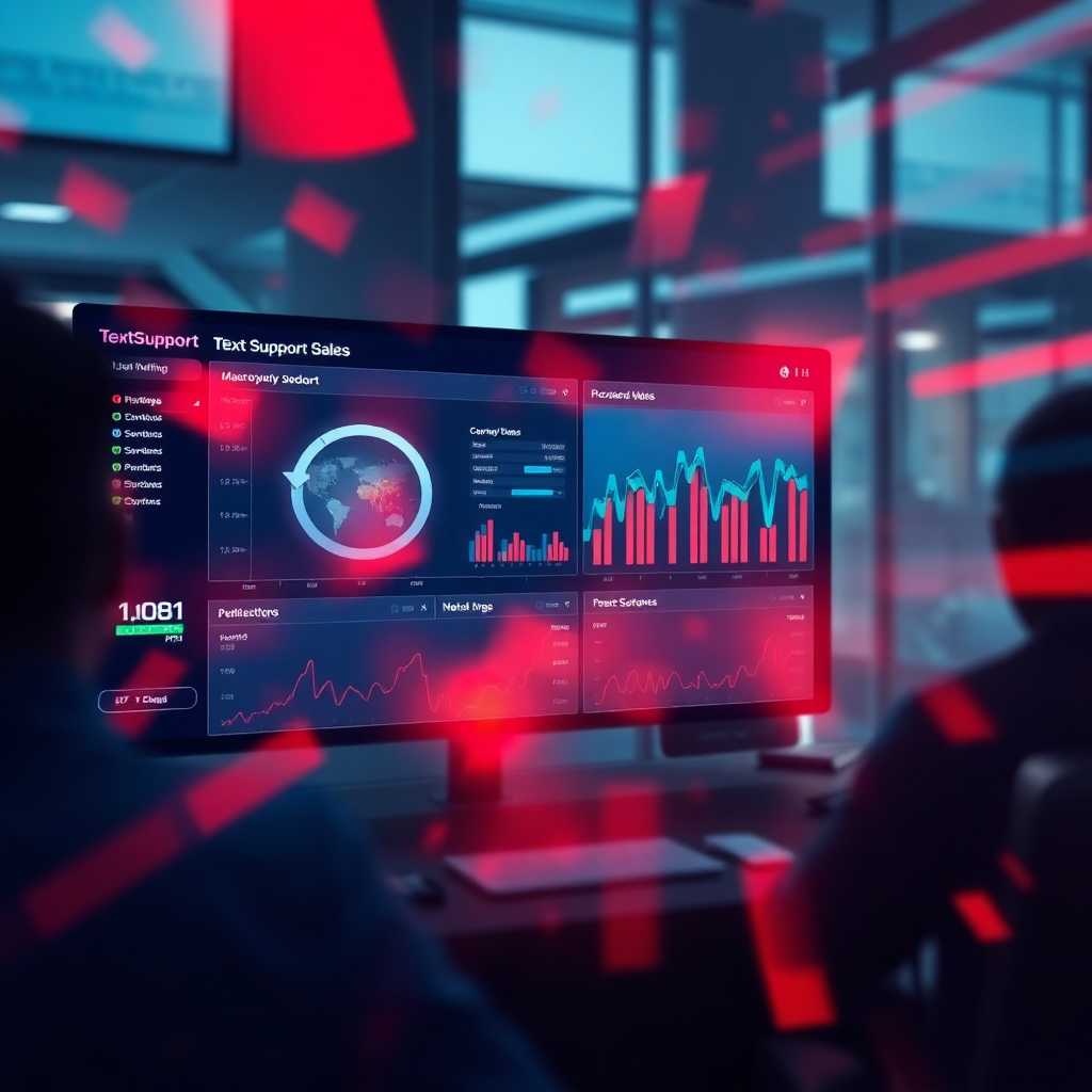 A monitoring dashboard showcasing TextSupport Sales PRO’s operational smoothness.