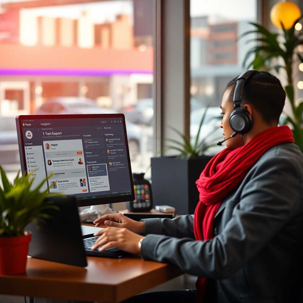 Business owner managing appointments via TextSupport dashboard