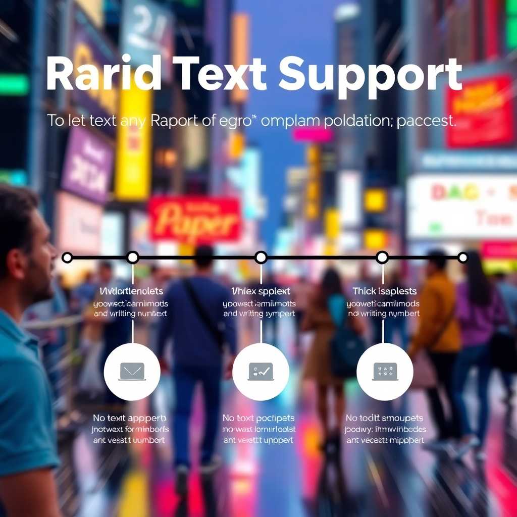 An illustration showing a timeline of rapid TextSupport implementation steps.