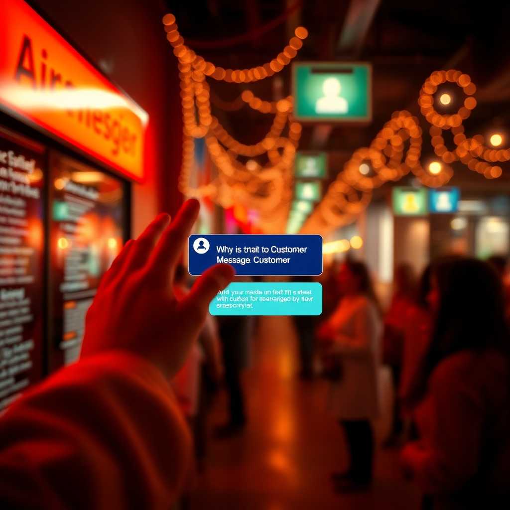 Screenshot of automated message interface reaching out to a customer
