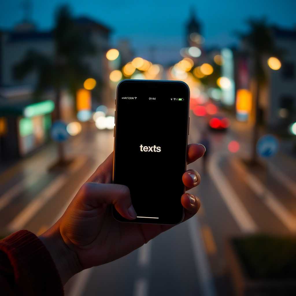 Smartphone showing SMS interface for TextSupport