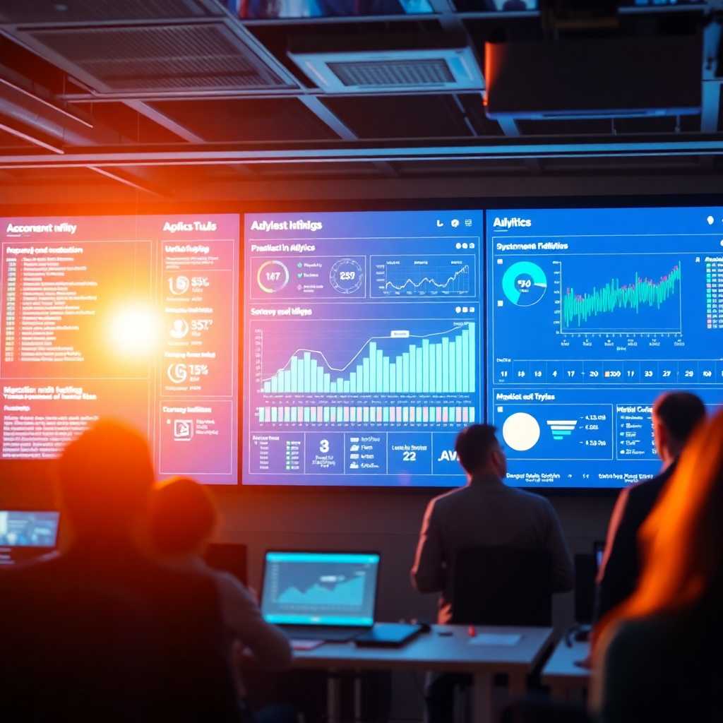 A unified communication hub analytics screen
